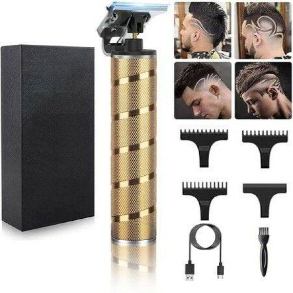 Beard Trimmer For Men Professional Zero-Gapped Trimmer Cordless Edgers Clippers Grooming Kit With Guide Combs (Gold)