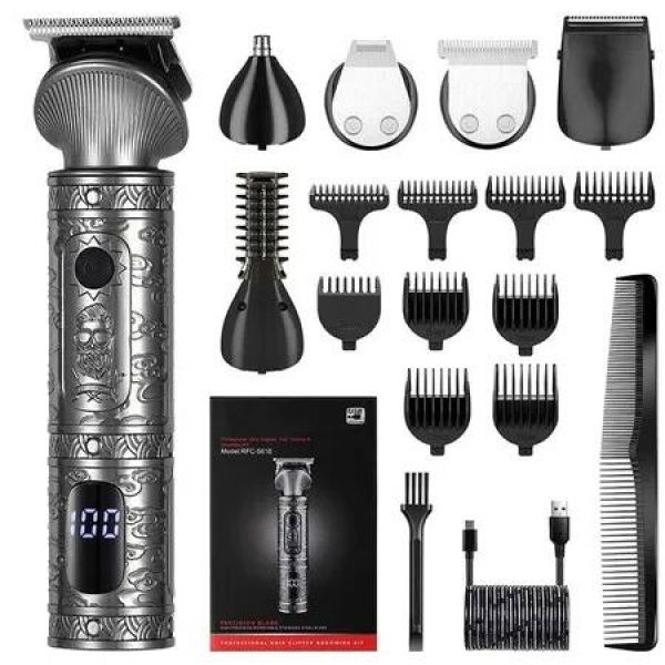 Beard Trimmer Kit for Men, Hair Trimmer, T-Blade Trimmer, Nose Trimmer, Beard Hair Shaver, Nose Trimmer, Grooming Kit