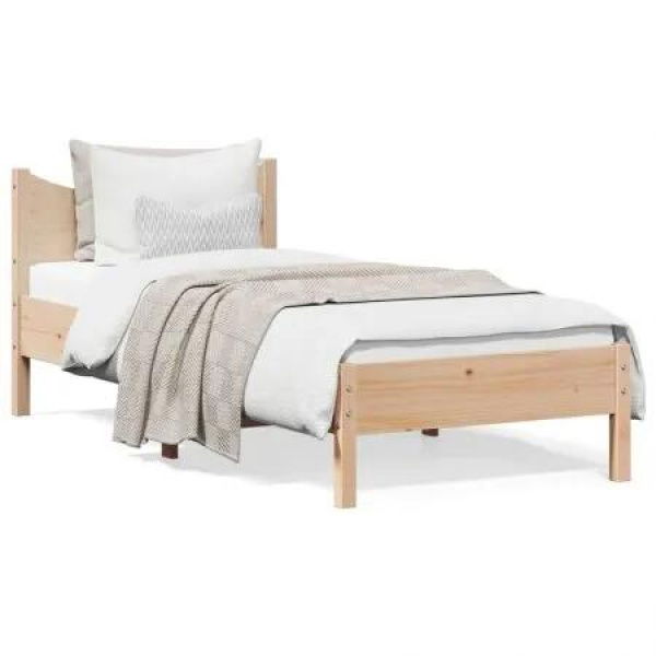 Bed Frame 90x190 cm Solid Wood Pine