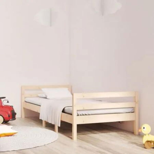 Bed Frame 92x187 cm Single Bed Size Solid Wood Pine