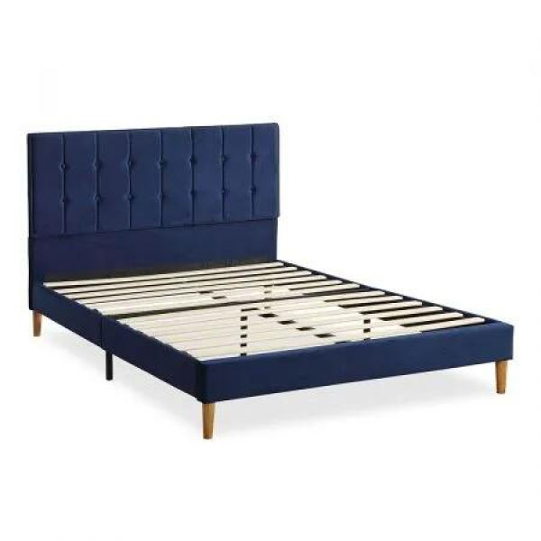 Bed Frame Queen Size Mattress Blue