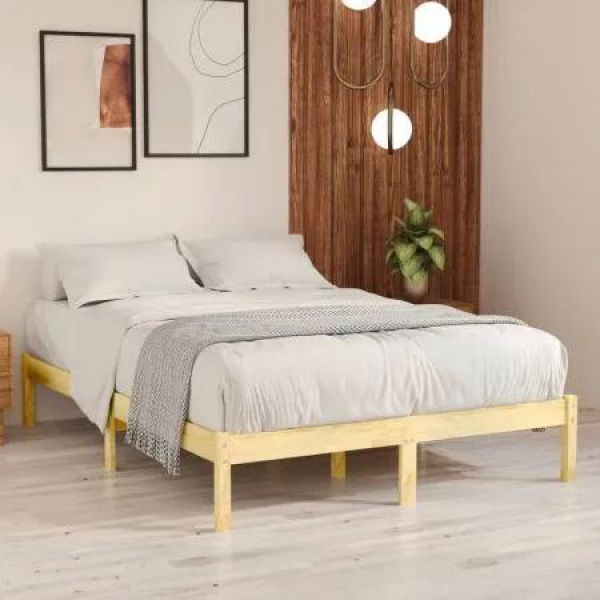 Bed Frame Solid Wood 153x203 cm Queen Size