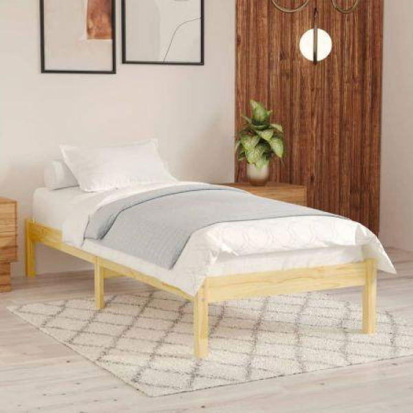 Bed Frame Solid Wood 92x187 cm Single Bed Size