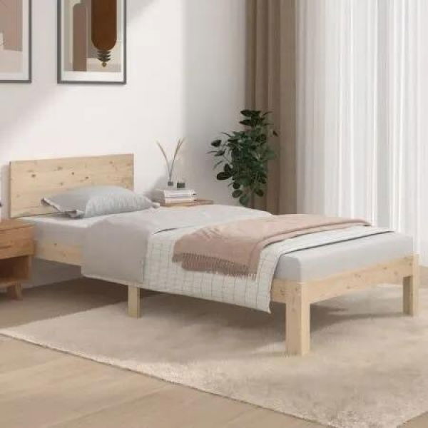 Bed Frame Solid Wood 92x187 cm Single Size