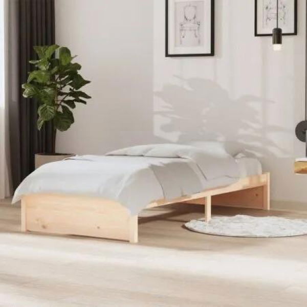 Bed Frame Solid Wood 92x187 cm Single Size