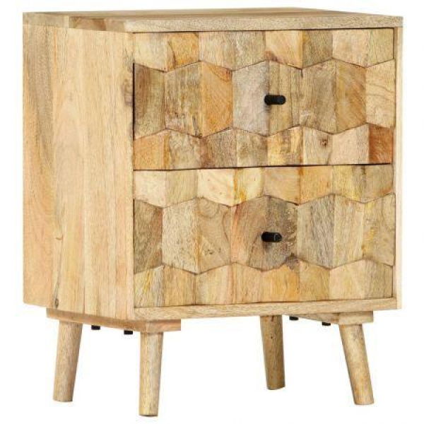 Bedside Cabinet 40x30x50 Cm Solid Mango Wood