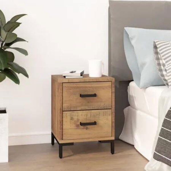 Bedside Cabinet Brown 36x30x45 cm Solid Pinewood