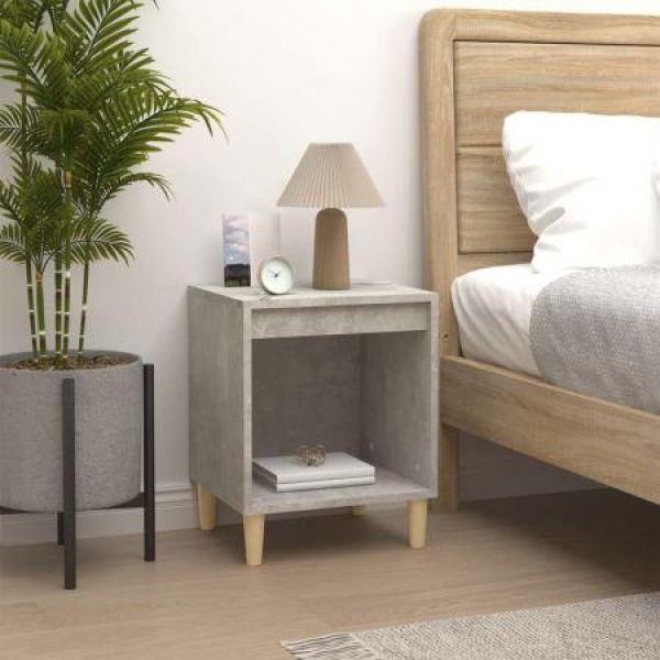 Bedside Cabinet Concrete Grey 40x35x50 Cm