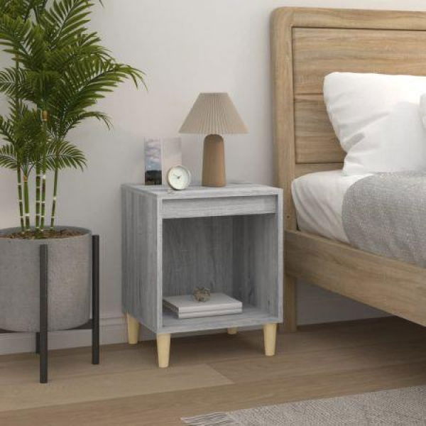 Bedside Cabinet Grey Sonoma 40x35x50 Cm