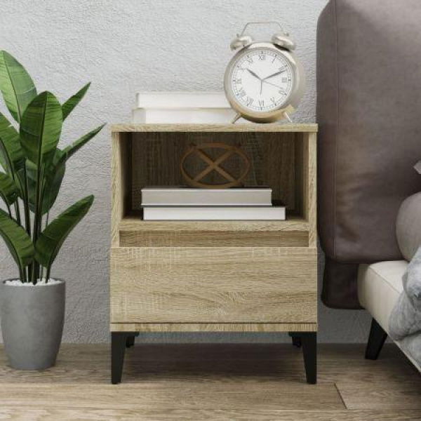 Bedside Cabinet Sonoma Oak 40x35x50 Cm