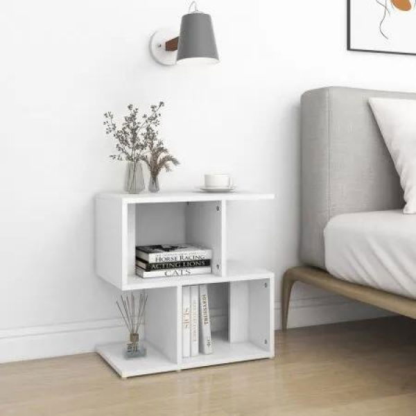 Bedside Cabinet White 50x30x51.5 cm Engineered Wood