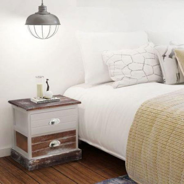 Bedside Cabinets 2 Pcs Brown And White