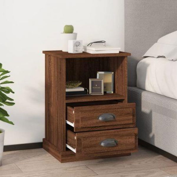 Bedside Cabinets 2 Pcs Brown Oak 43x36x60 Cm