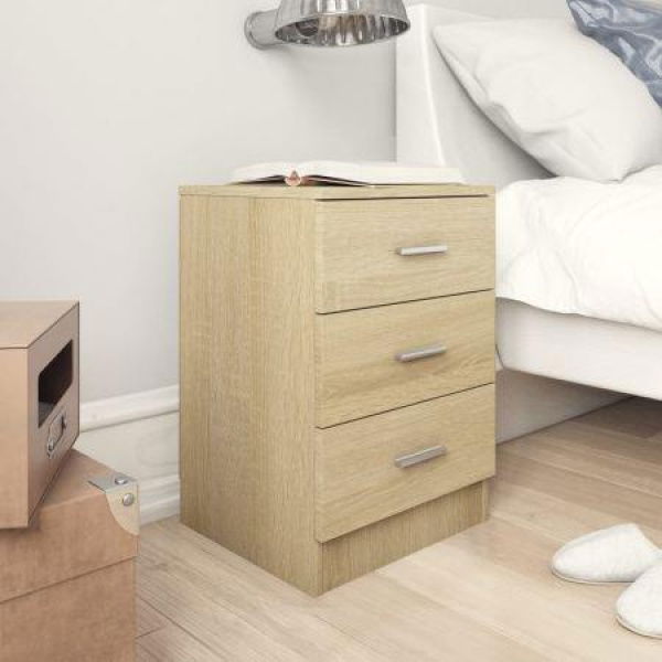 Bedside Cabinets 2 Pcs Sonoma Oak 38x35x65 Cm Chipboard