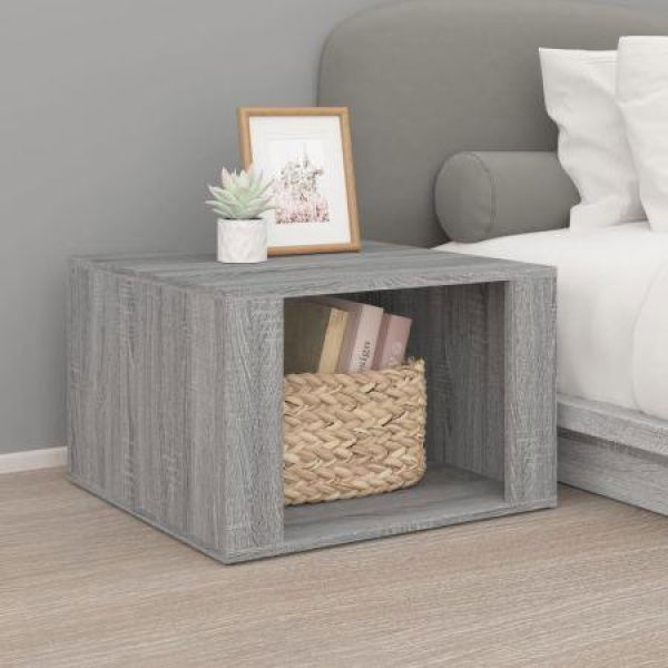 Bedside Table Grey Sonoma 57x55x36 Cm Engineered Wood