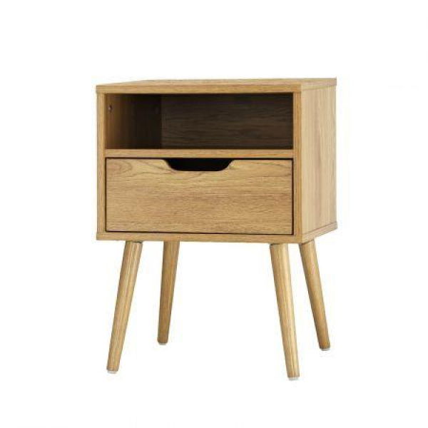 Bedside Tables Drawer Side Table Nightstand Bedroom Storage Cabinet Wood