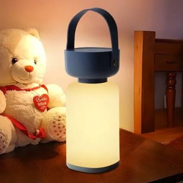 Bedside Touch Lamp, Dimmable Small Bedroom Lamp, 3 Brightness Levels, Rechargeable Night Light for Bedroom, Kitchen, Outdoor, Living Room, Study Room