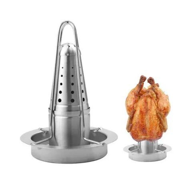 Beer Can Chicken Holder for Grill,Stainless Steel Vertical Chicken Grill Rack,Perfect Indoor and Outdoor Barbecue Grill for Roast Chicken