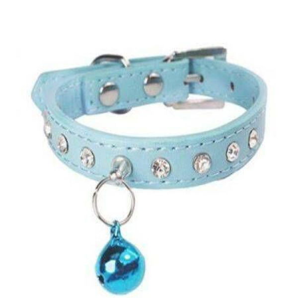 Bell Collars Puppy Dog Cat Safety Accessories Pet Supplies-blue