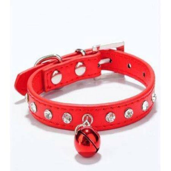 Bell Collars Puppy Dog Cat Safety Accessories Pet Supplies-red