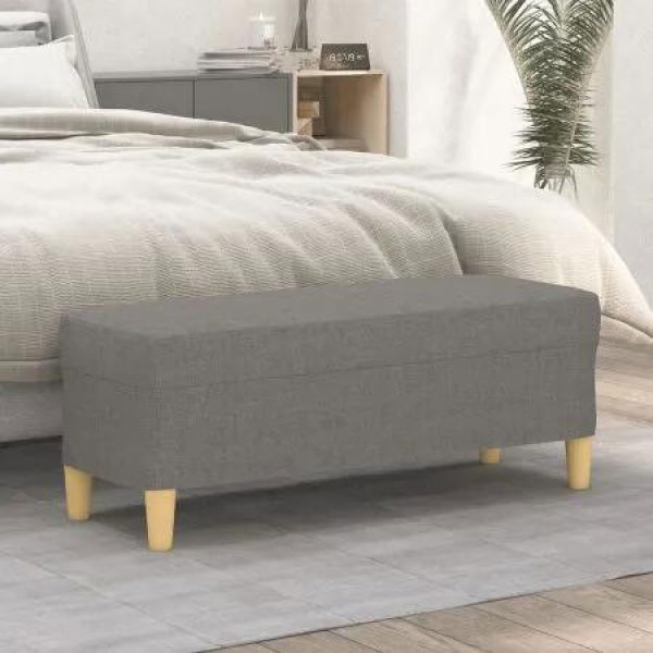 Bench Dark Grey 100x35x41 cm Fabric