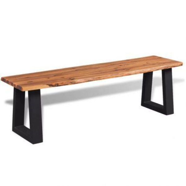 Bench Solid Acacia Wood 145 Cm