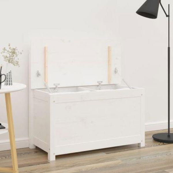 Bench White 80x41x77 cm Solid Wood Pine