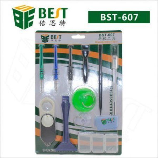 BEST BST-607 Repair Maintenance Disassemble Tools Set For IPhone / Samsung (12 PCS)