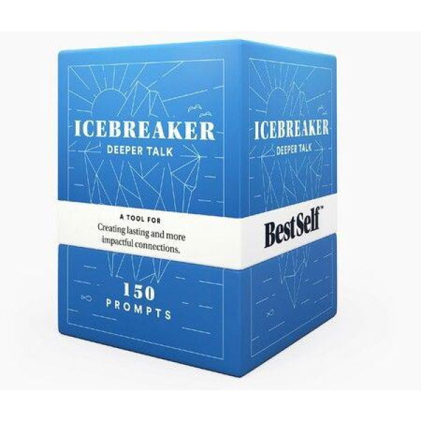 BestSelf Icebreaker Deeper Talk Deck - Conversation Starter Card Pack to Deepen Friendships with 150 Prompts