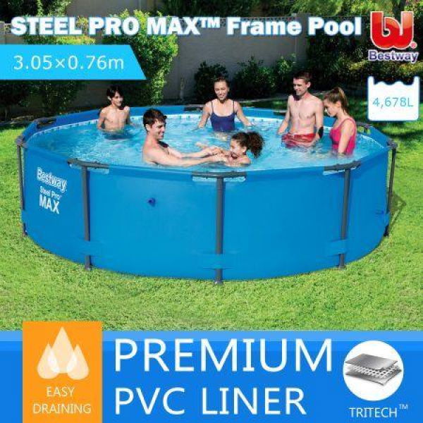 Bestway 3.05M Above Ground Metal Frame Swimming Pool