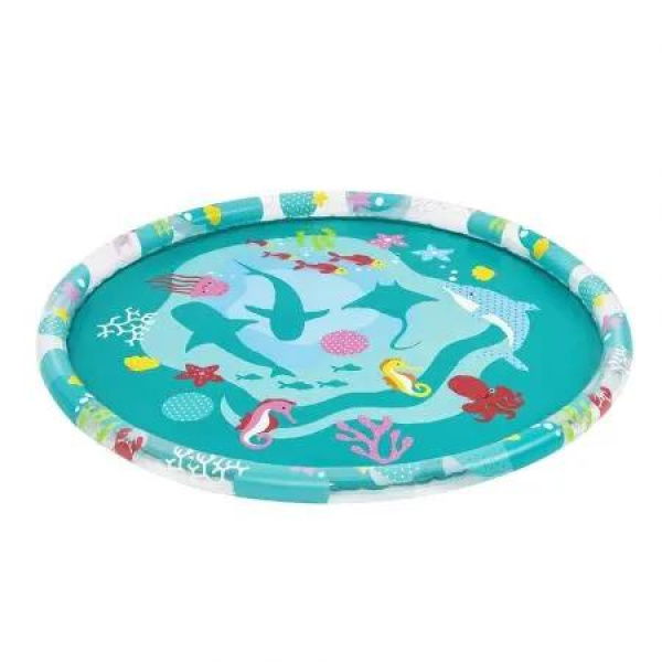 Bestway Kids Inflatable Pad Round Splash Pool Sprinkler Spray Toys Marine 165cm