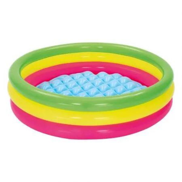 Bestway Kids Inflatable Pool Above Ground Round Splash Pool 102x102x25cm