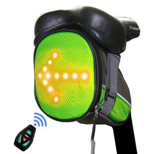 Bicycle Backpack With LED Indicator Light Wireless RC Light Warning Backpack Outdoor Safety Night Riding