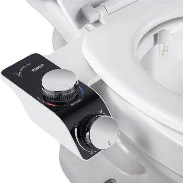 Bidet Attachment For Toilet Self Cleaning Dual Nozzle With Temperature And Pressure Controls