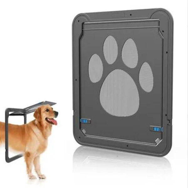 Big Pet Door 41cmÃ—37cm Cat & Dog Door Screen Window Installation Free Access