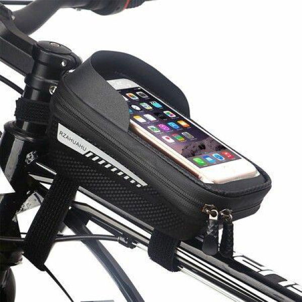 Bike Bag Bike Phone Front Frame Bag For Bicycle Top Tube Phone Pouch Stable And Waterproof Bike Phone Holder Bag Fit Phone Under 6.5 Inches.