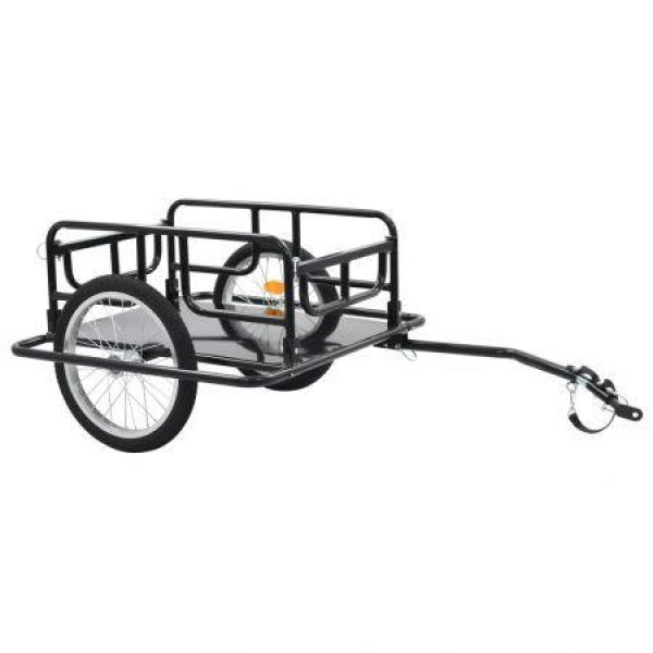 Bike Cargo Trailer 130x73x48.5 Cm Steel Black.