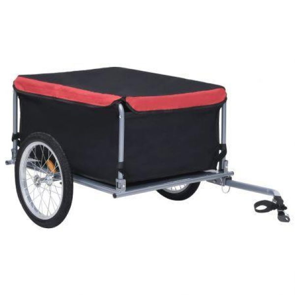 Bike Cargo Trailer Black And Red 65 Kg