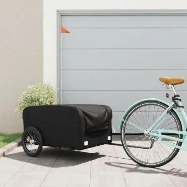 Bike Trailer Black 45 kg Iron