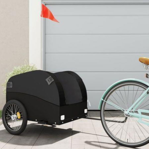 Bike Trailer Black 45 kg Iron