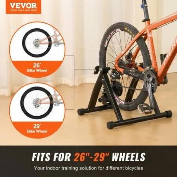 Bike Trainer Stand Magnetic Stationary Bike Stand for 26'-29' Wheels Noise Reduction Flywheel Motor Protable Cycling for Indoor Riding Exercise