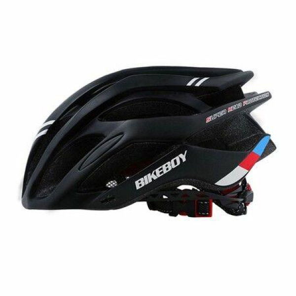 Bikeboy Bike Motorbike Helmet Men Women Adjustable MTB Riding Safety Hat Cap (Black)