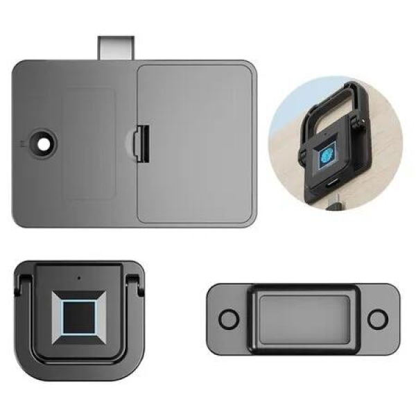 Biometric Cabinet Lock Fingerprint Drawer Hidden Smart Keyless Digital Electronic File Storage Security Residential Home Protection Office Privacy