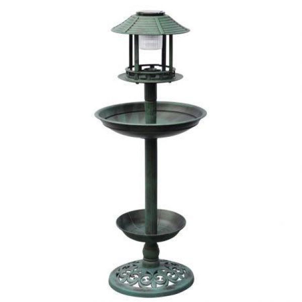 Bird Bath/feeder With Solar Light.