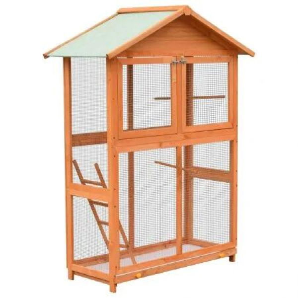 Bird Cage Solid Pine & Fir Wood 125.5x59.5x164 cm