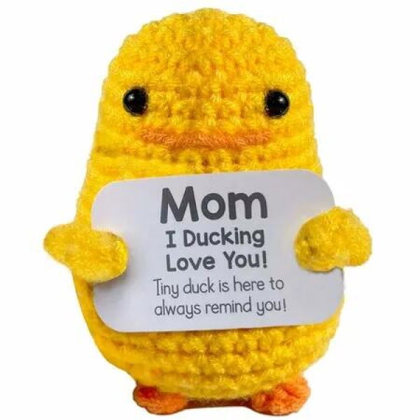 Birthday Gifts for Mom I Love You Mom,Gifts for Mom,Mom Gifts,Handmade Crochet Cute Small Duck Mothers Day Unique Presents for Mama Valentines