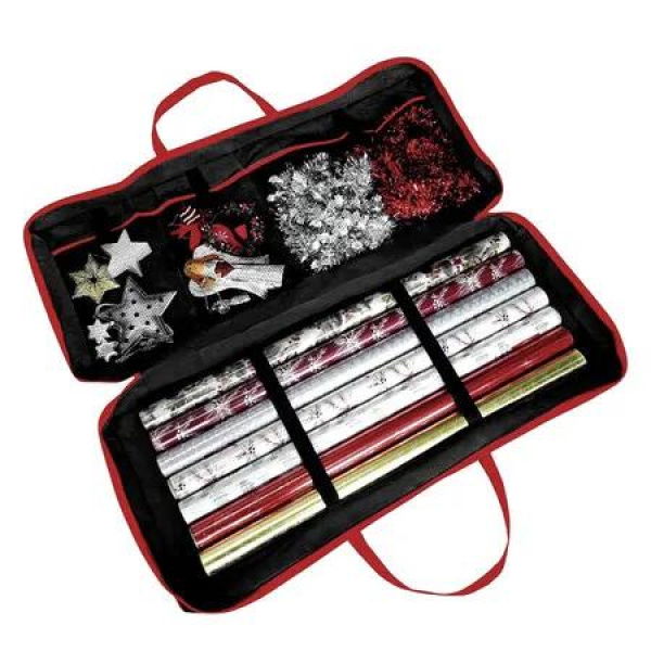 Black 82 x 34 x 13cm Christmas Wrapping Paper Storage Bag Christmas Tree Decorations Gift Storage