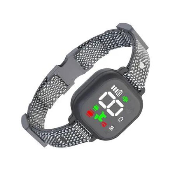 Black Color Screen AntiBarking Device Electric Shock Collar Vibration Dog Training Collar Multiple Modes Automatic