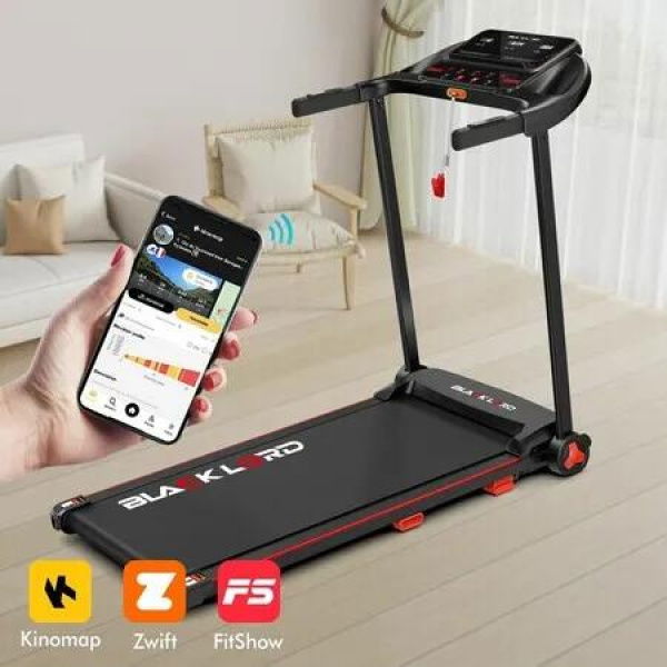 BLACK LORD Treadmill Electric Exercise Running Machine Incline Foldable 390mm