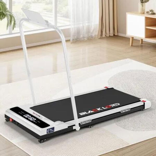 BLACK LORD Treadmill Electric Walking Pad Incline Brushless Motor Foldable White